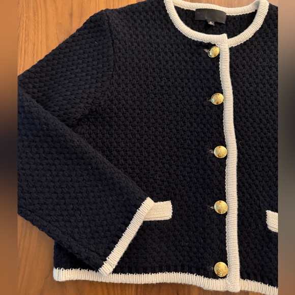 Nili Lotan Navy Jacket Sweater - Picture 5 of 10